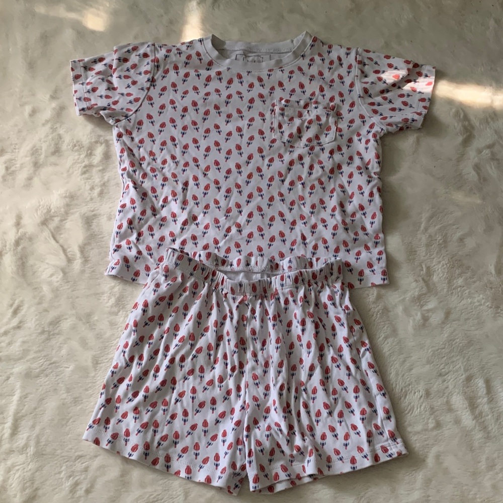LA Made Kids Heart Print Pajama Set